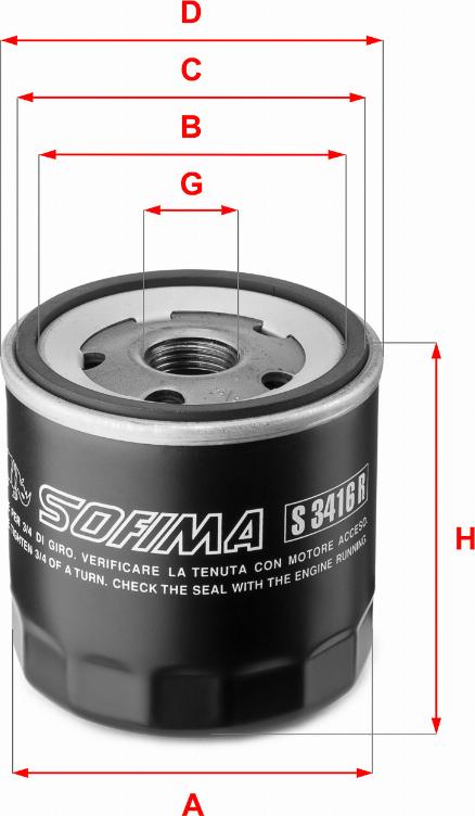 Sofima S 3416 R - Öljynsuodatin inparts.fi