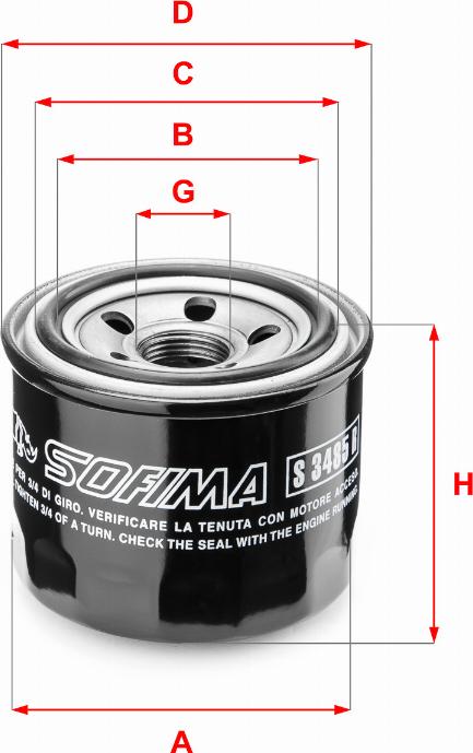 Sofima S 3485 R - Öljynsuodatin inparts.fi