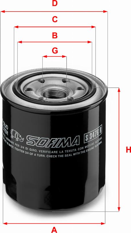 Sofima S 3476 R - Öljynsuodatin inparts.fi