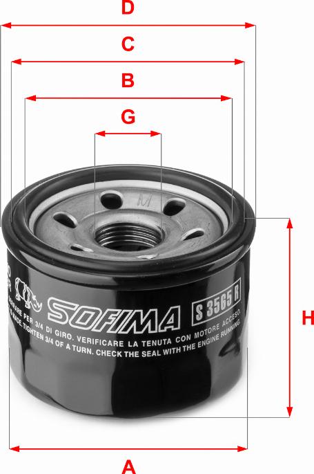 Sofima S 3565 R - Öljynsuodatin inparts.fi