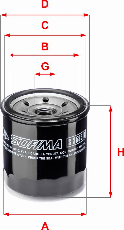 Sofima S 3585 R - Öljynsuodatin inparts.fi