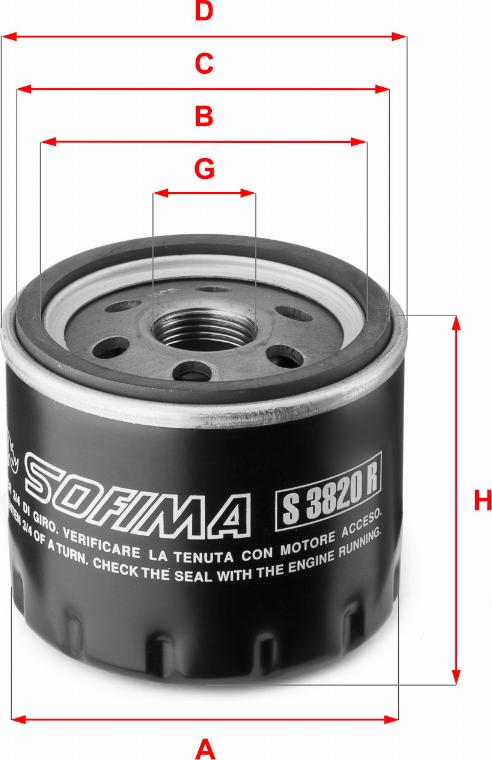 Sofima S 3820 R - Öljynsuodatin inparts.fi