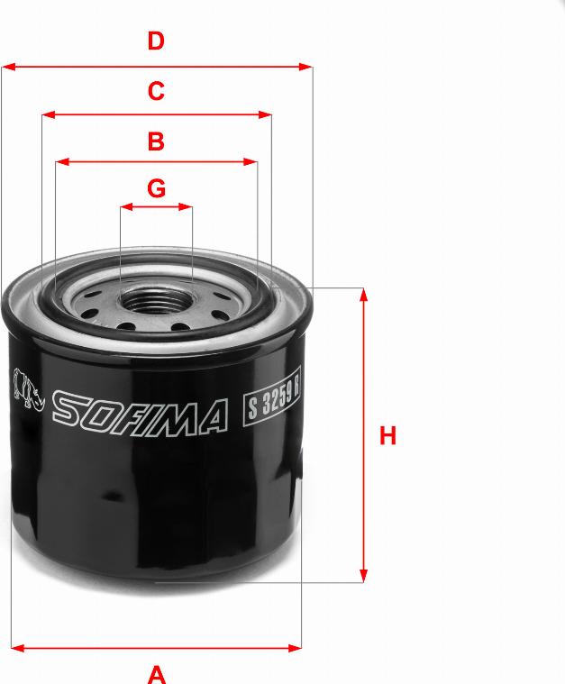 Sofima S 3259 R - Öljynsuodatin inparts.fi