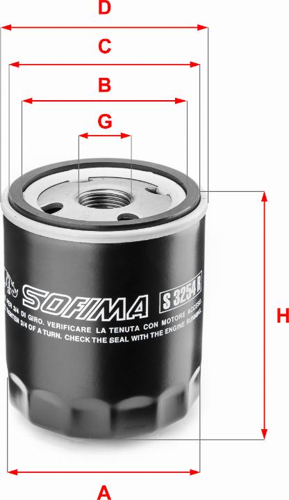 Sofima S 3254 R - Öljynsuodatin inparts.fi