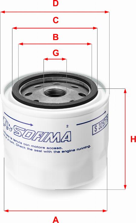 Sofima S 3257 R - Öljynsuodatin inparts.fi