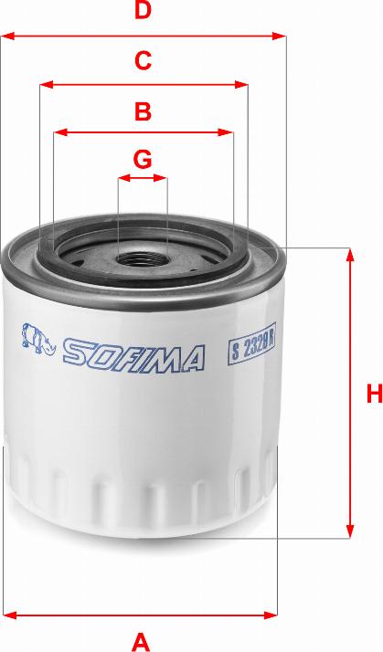 Sofima S 2329 R - Öljynsuodatin inparts.fi