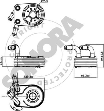 Somora 088065 - Moottoriöljyn jäähdytin inparts.fi