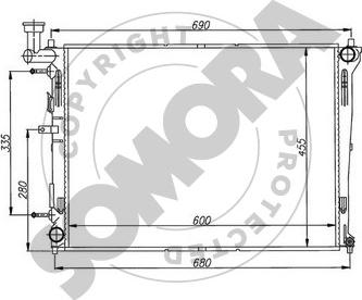 Somora 112140A - Jäähdytin,moottorin jäähdytys inparts.fi