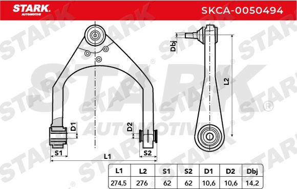 Stark SKCA-0050494 - Tukivarsi, pyöräntuenta inparts.fi