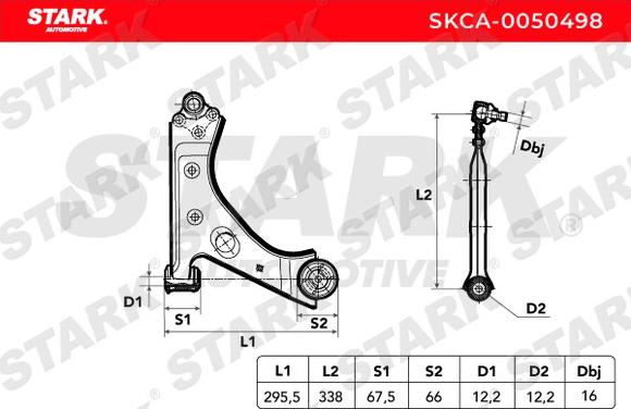 Stark SKCA-0050498 - Tukivarsi, pyöräntuenta inparts.fi