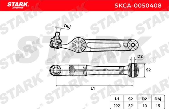 Stark SKCA-0050408 - Tukivarsi, pyöräntuenta inparts.fi