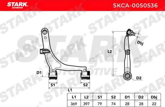 Stark SKCA-0050536 - Tukivarsi, pyöräntuenta inparts.fi