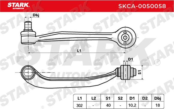 Stark SKCA-0050058 - Tukivarsi, pyöräntuenta inparts.fi