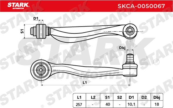 Stark SKCA-0050067 - Tukivarsi, pyöräntuenta inparts.fi