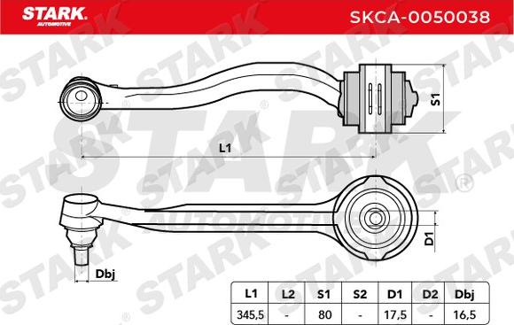 Stark SKCA-0050038 - Tukivarsi, pyöräntuenta inparts.fi