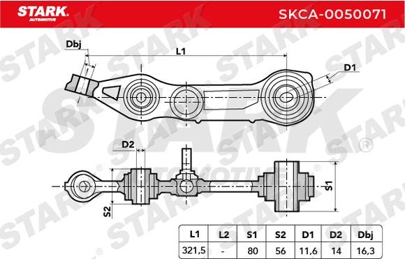 Stark SKCA-0050071 - Tukivarsi, pyöräntuenta inparts.fi