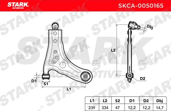 Stark SKCA-0050165 - Tukivarsi, pyöräntuenta inparts.fi