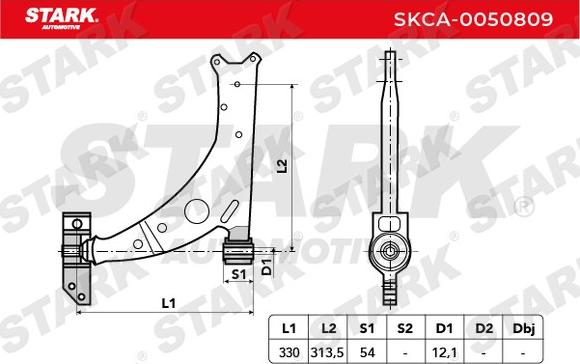 Stark SKCA-0050809 - Tukivarsi, pyöräntuenta inparts.fi