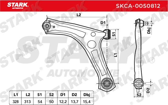 Stark SKCA-0050812 - Tukivarsi, pyöräntuenta inparts.fi