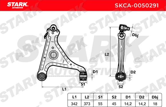 Stark SKCA-0050291 - Tukivarsi, pyöräntuenta inparts.fi