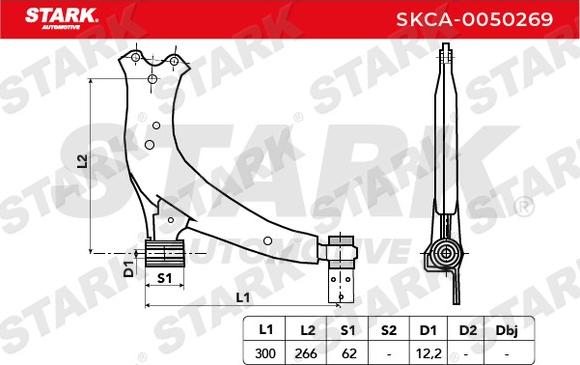 Stark SKCA-0050269 - Tukivarsi, pyöräntuenta inparts.fi