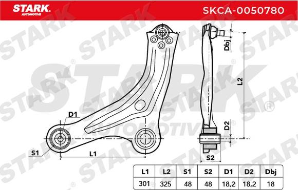 Stark SKCA-0050780 - Tukivarsi, pyöräntuenta inparts.fi