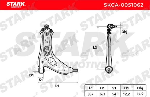 Stark SKCA-0051062 - Tukivarsi, pyöräntuenta inparts.fi