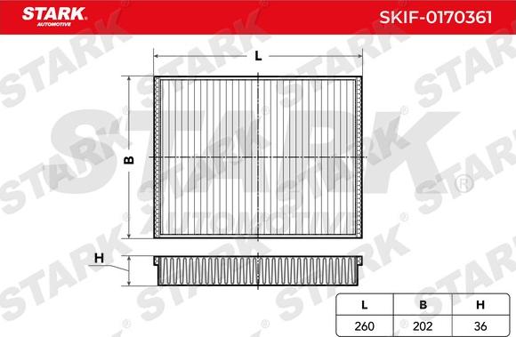 Stark SKIF-0170361 - Suodatin, sisäilma inparts.fi