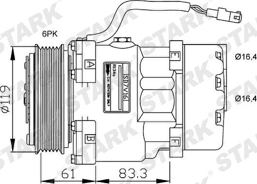 Stark SKKM-0340110 - Kompressori, ilmastointilaite inparts.fi