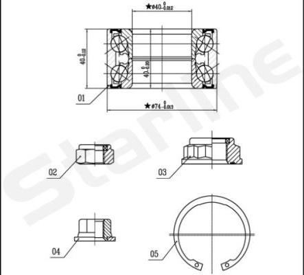 Starline LO 03455 - Pyöränlaakerisarja inparts.fi