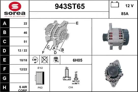 STARTCAR 943ST65 - Laturi inparts.fi