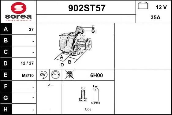 STARTCAR 902ST57 - Laturi inparts.fi