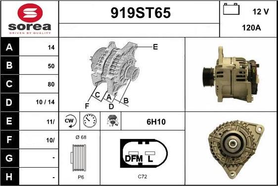 STARTCAR 919ST65 - Laturi inparts.fi