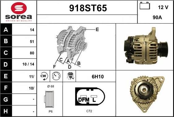 STARTCAR 918ST65 - Laturi inparts.fi