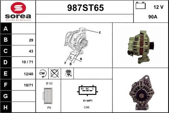 STARTCAR 987ST65 - Laturi inparts.fi