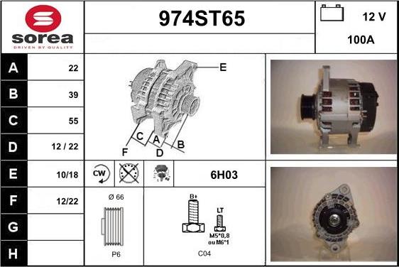 STARTCAR 974ST65 - Laturi inparts.fi