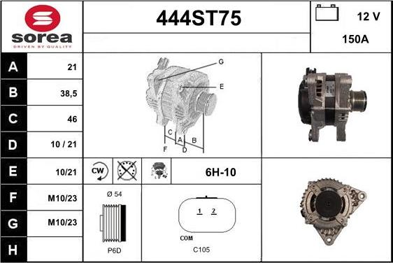 STARTCAR 444ST75 - Laturi inparts.fi