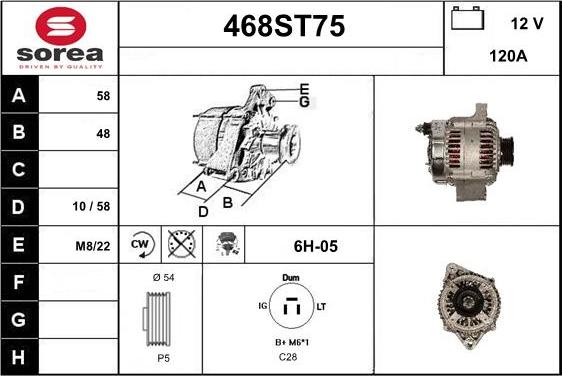 STARTCAR 468ST75 - Laturi inparts.fi