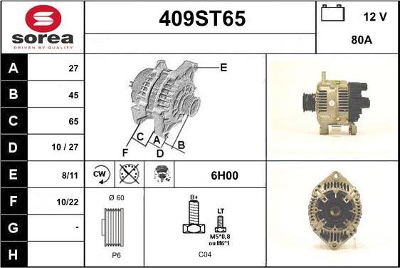 STARTCAR 409ST65 - Laturi inparts.fi