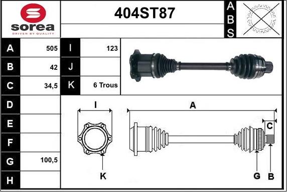 STARTCAR 404ST87 - Vetoakseli inparts.fi