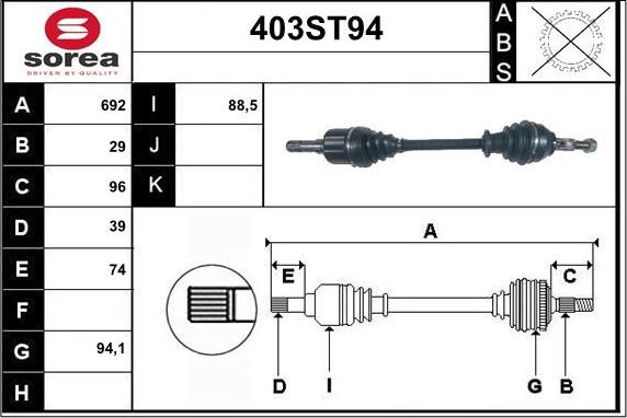 STARTCAR 403ST94 - Vetoakseli inparts.fi