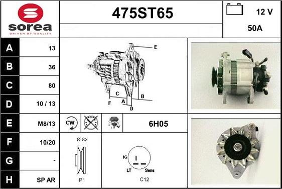 STARTCAR 475ST65 - Laturi inparts.fi