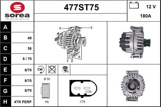 STARTCAR 477ST75 - Laturi inparts.fi