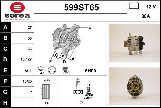 STARTCAR 599ST65 - Laturi inparts.fi