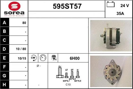 STARTCAR 595ST57 - Laturi inparts.fi