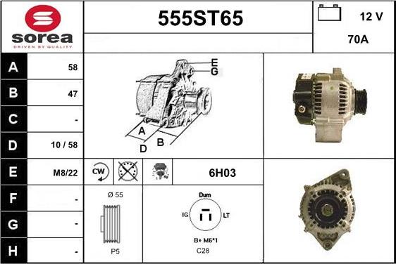 STARTCAR 555ST65 - Laturi inparts.fi