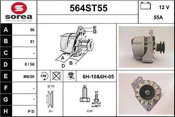 STARTCAR 564ST55 - Laturi inparts.fi