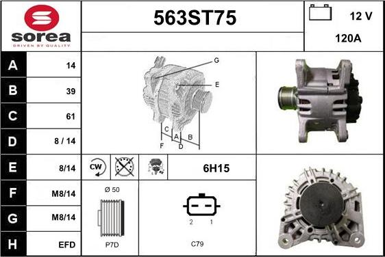 STARTCAR 563ST75 - Laturi inparts.fi