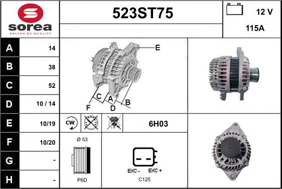 STARTCAR 523ST75 - Laturi inparts.fi