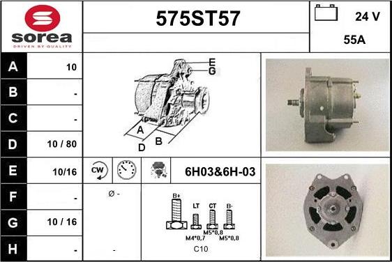 STARTCAR 575ST57 - Laturi inparts.fi